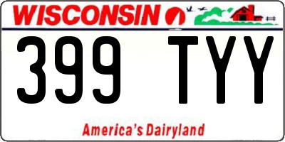 WI license plate 399TYY