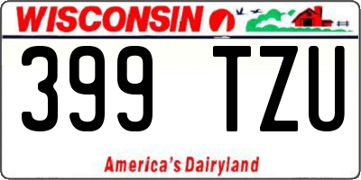 WI license plate 399TZU