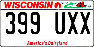 WI license plate 399UXX