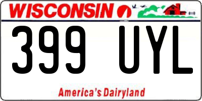 WI license plate 399UYL