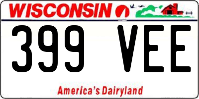 WI license plate 399VEE