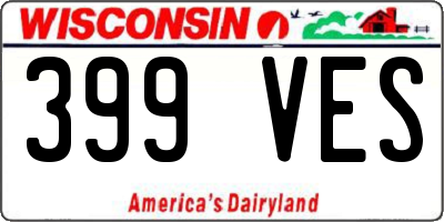 WI license plate 399VES