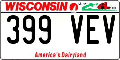 WI license plate 399VEV
