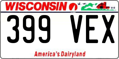 WI license plate 399VEX
