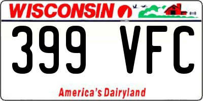 WI license plate 399VFC