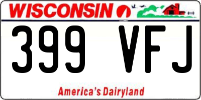 WI license plate 399VFJ