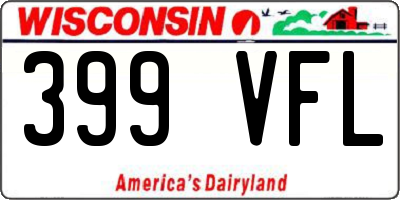 WI license plate 399VFL