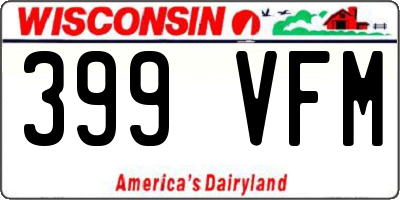 WI license plate 399VFM