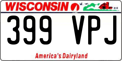 WI license plate 399VPJ