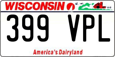 WI license plate 399VPL