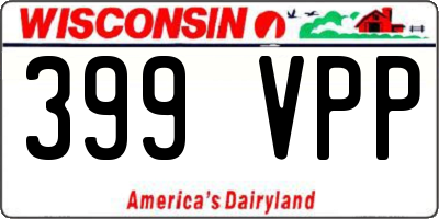 WI license plate 399VPP