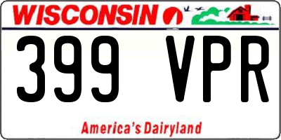 WI license plate 399VPR