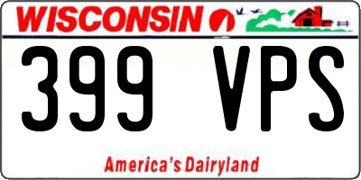 WI license plate 399VPS