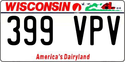WI license plate 399VPV