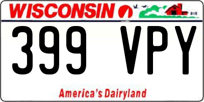 WI license plate 399VPY