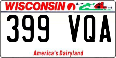 WI license plate 399VQA