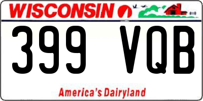 WI license plate 399VQB