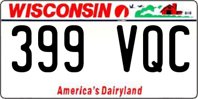 WI license plate 399VQC