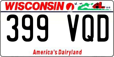 WI license plate 399VQD