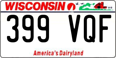 WI license plate 399VQF