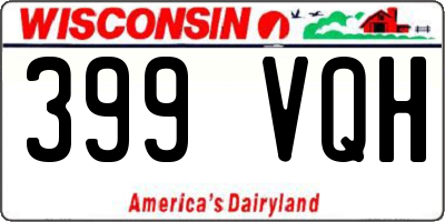 WI license plate 399VQH