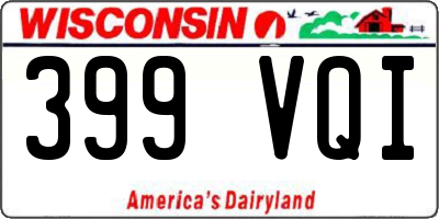 WI license plate 399VQI