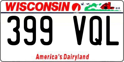 WI license plate 399VQL