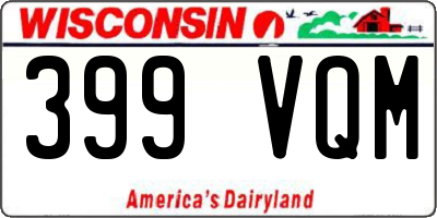 WI license plate 399VQM