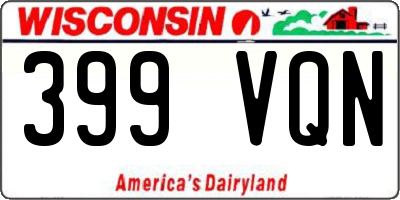 WI license plate 399VQN