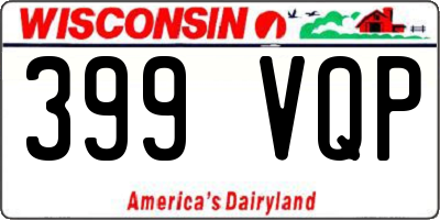 WI license plate 399VQP