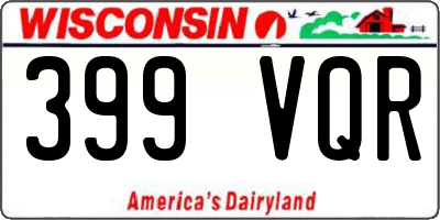 WI license plate 399VQR