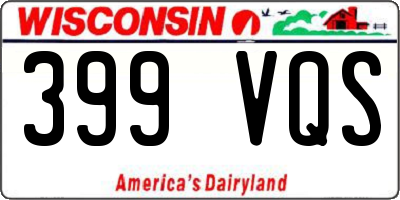 WI license plate 399VQS