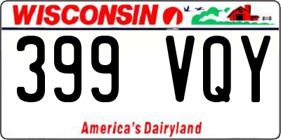 WI license plate 399VQY