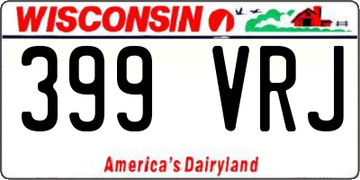 WI license plate 399VRJ