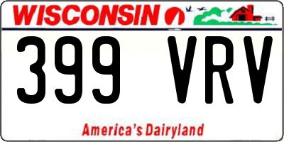 WI license plate 399VRV