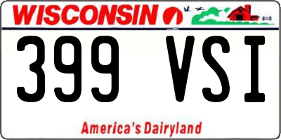 WI license plate 399VSI