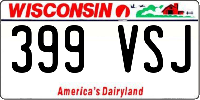 WI license plate 399VSJ