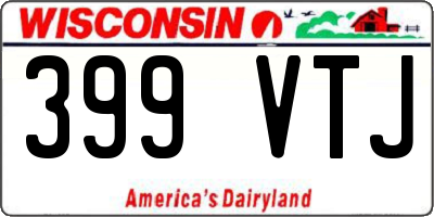 WI license plate 399VTJ