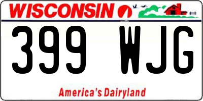 WI license plate 399WJG