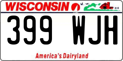 WI license plate 399WJH