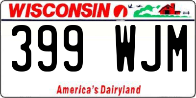 WI license plate 399WJM