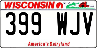 WI license plate 399WJV