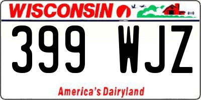 WI license plate 399WJZ