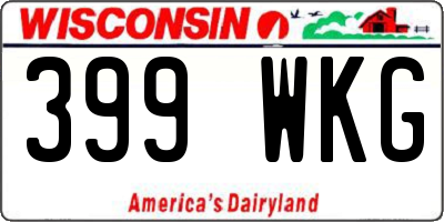 WI license plate 399WKG