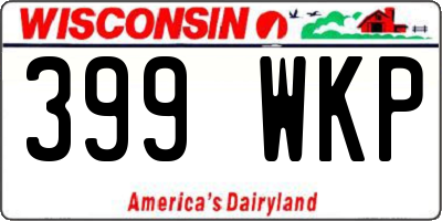 WI license plate 399WKP