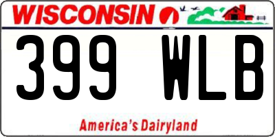 WI license plate 399WLB