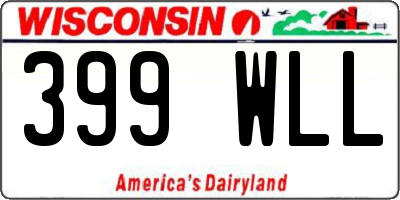 WI license plate 399WLL