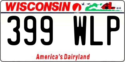 WI license plate 399WLP