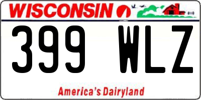 WI license plate 399WLZ