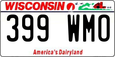 WI license plate 399WMO
